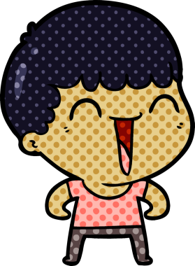 Bir insan tarafından çizilmiş mutlu bir adam.