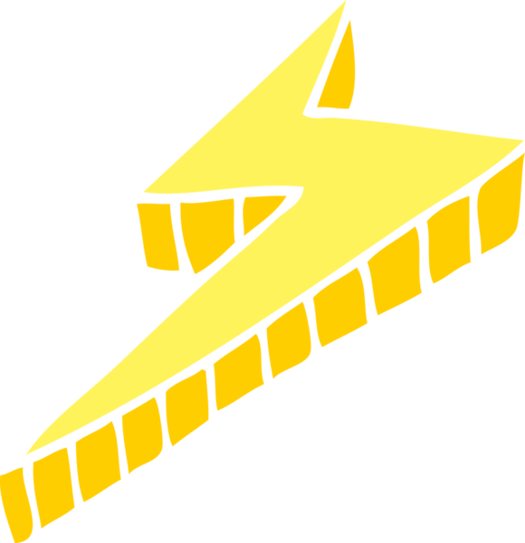 Bir insan tarafından çizilmiş karalama dekoratif yıldırım