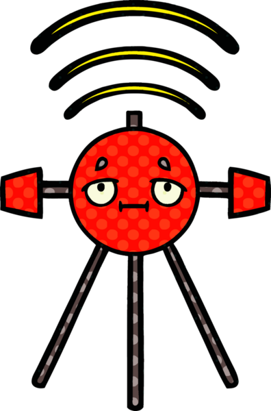 Bir insan tarafından çizilmiş bir uydunun çizgi roman tarzı