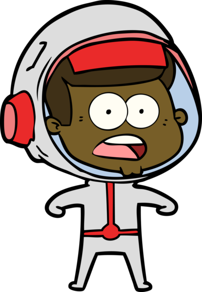 Karikatür bir insan tarafından çizilen astronotu şaşırttı.