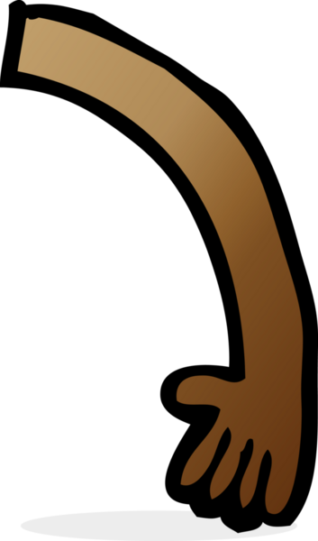 Bir insan tarafından çizilmiş çizgi film kolu