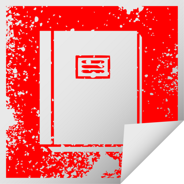 Bir insan tarafından çizilmiş bir çalışma kitabının kare soyma etiketi.