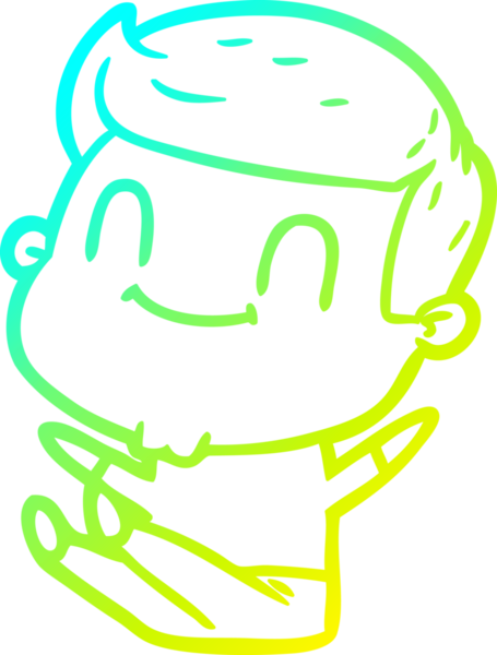 Bir insan tarafından çizilmiş karikatür cana yakın bir adamın çizimi.