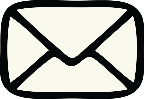 Bir insan tarafından çizilmiş kağıt bir zarfın sevimli karikatürü