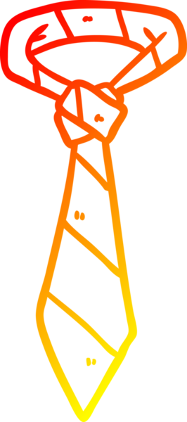 Bir insan tarafından çizilmiş çizgili bir ofis kravatının sıcak gradyan çizgisi