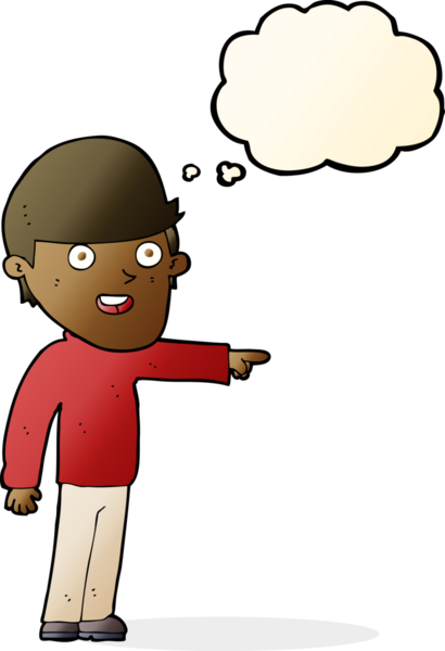 Bir insan tarafından çizilmiş düşünce baloncuğu olan bir adam.