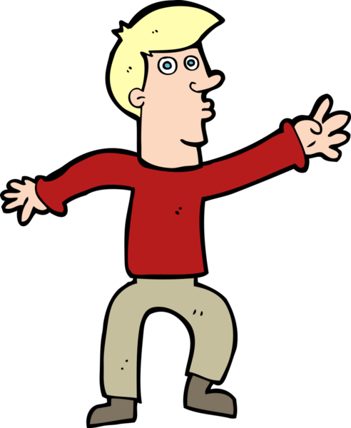 Bir insan tarafından çizilmiş bir çizgi film.