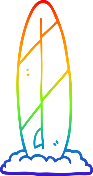 bir insan tarafından çizilmiş bir sörf tahtası çizimi