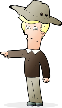 Bir insan tarafından çizilmiş şapkalı bir adam.