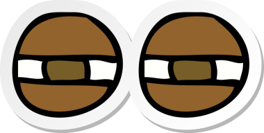 Bir insan tarafından çizilmiş bir çizgi film gözünün çıkartması.