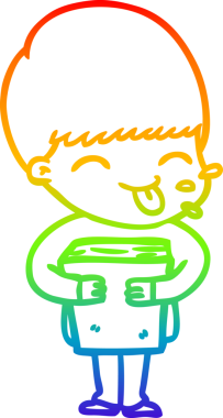 gökkuşağı gradyan çizgi çizimi bir insan tarafından çizilmiş bir çizgi çocuk