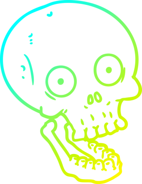 Bir insan tarafından çizilen soğuk eğim çizgisi