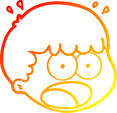 Bir insan tarafından çizilen çizgi film karakterinin sıcak çizgi çizimi