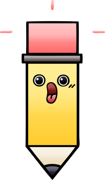 Bir insan tarafından çizilmiş bir kalemin gölgelenmiş karikatürü