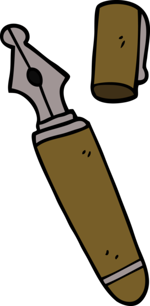 Bir insan tarafından çizilmiş karikatür dolmakalemi.