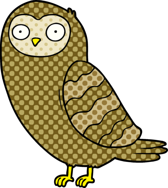 bir insan tarafından çizilmiş bir baykuş.