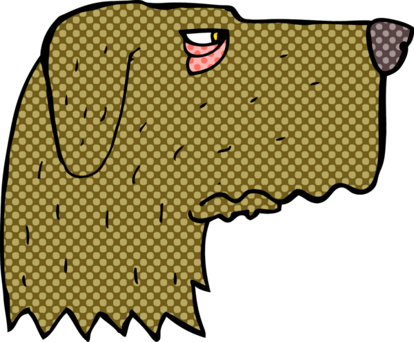 Bir insan tarafından çizilmiş çizgi film köpeği.