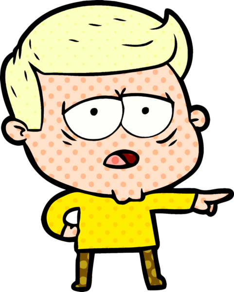 Bir insan tarafından çizilmiş yorgun bir adam.