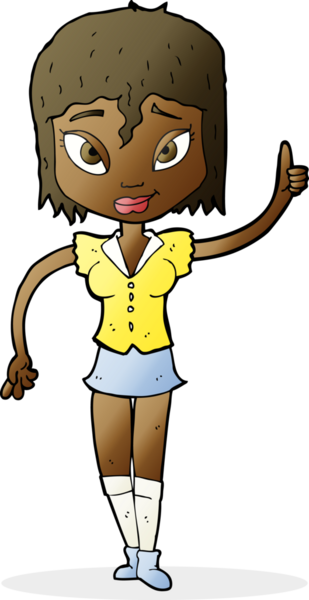 Bir insan tarafından çizilen çizgi filmdeki kadın.