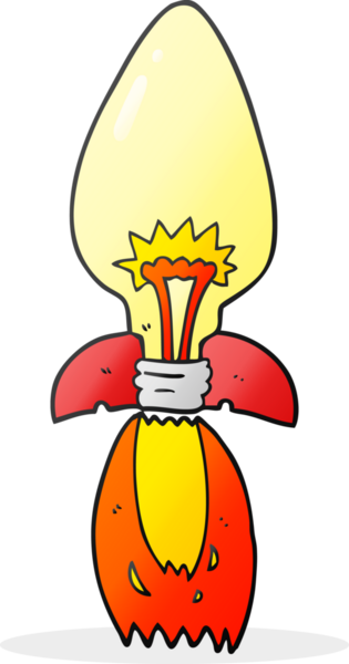 Bir insan tarafından çizilmiş harika bir roket gemisi çizimi.