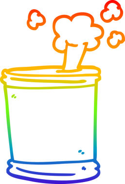 gökkuşağı gradyan çizgi çizimi bir insan tarafından çizilmiş bir yemek kutusu patlaması