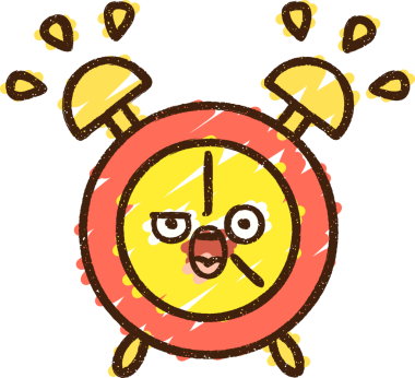 Bir insan tarafından çizilen Alarm Saati Tebeşiri