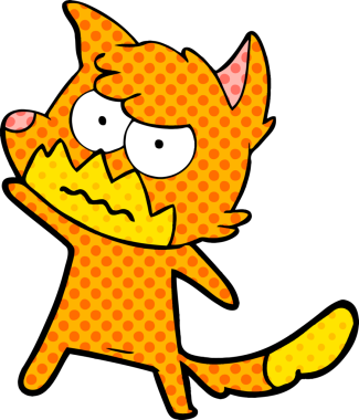 Bir insan tarafından çizilmiş bir tilki.