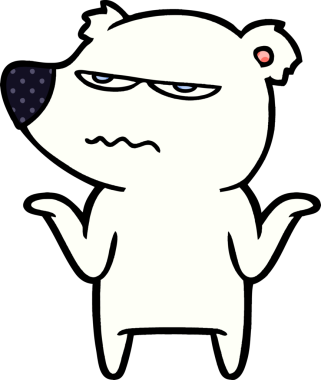 Bir insan tarafından çizilmiş kutup ayısı karikatürü