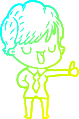 Bir insan tarafından çizilmiş bir karikatür kadın çizimi.