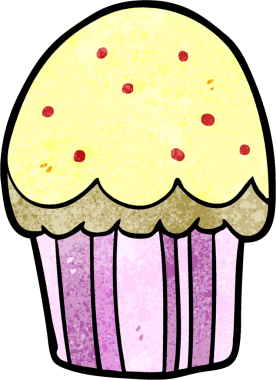 Bir insan tarafından çizilmiş bir kek.