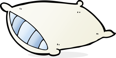 Bir insan tarafından çizilmiş karton yastık.