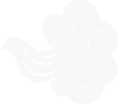 Bir insan tarafından çizilmiş karikatür rüzgarı.