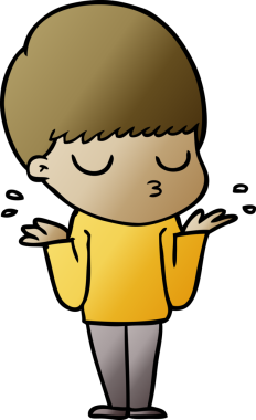 Bir insan tarafından çizilmiş sakin çocuk çizgi filmi.