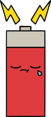 Bir insan tarafından çizilmiş güzel bir pil karikatürü.