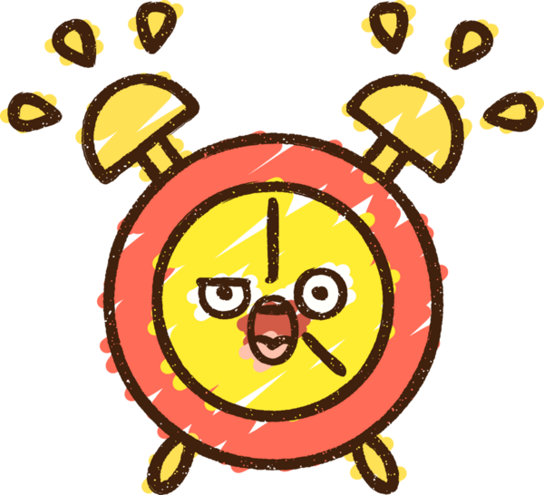 Bir insan tarafından çizilen Alarm Saati Tebeşiri