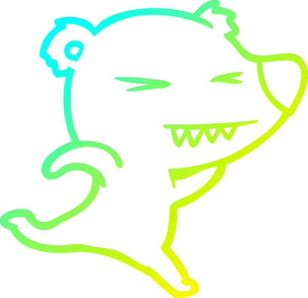 Bir insan tarafından çizilen kutup ayısı çizgi filminin soğuk gradyanı.