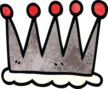 Bir insan tarafından çizilmiş karalama taç sembolü.