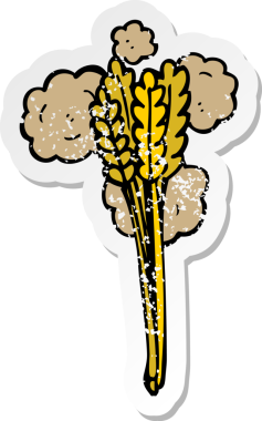 Bir insan tarafından çizilmiş karikatür kamışının geriletilmiş yapıştırması.