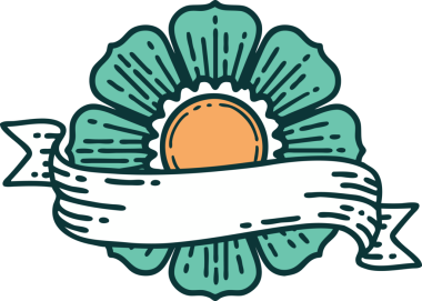 Bir insan tarafından çizilmiş bir çiçek ve afişin ikonik dövme şekli