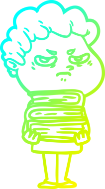 Bir insan tarafından çizilmiş kızgın bir adamın soğuk çizgi çizimi.