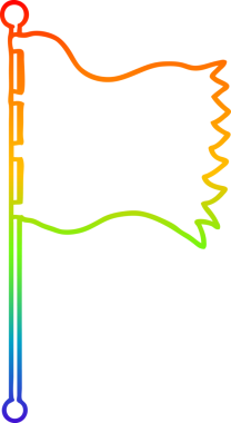 gökkuşağı gradyan çizgisi bir insan tarafından çizilmiş bir karikatür bayrağı