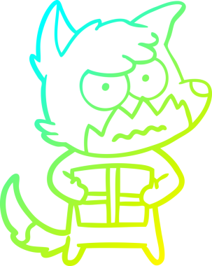 Bir insan tarafından çizilmiş bir çizgi filmin soğuk gradyan çizimi.