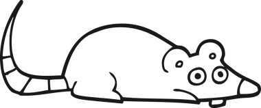 bir insan tarafından çizilmiş çizgi film faresi