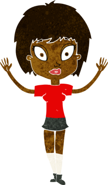 Bir insan tarafından çizilmiş güzel bir kız.