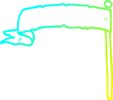 Bir insan tarafından çizilen bayrağın soğuk gradyan çizgisi.