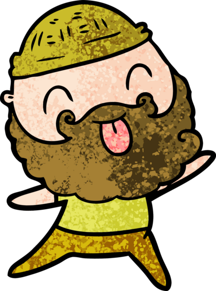 Bir insan tarafından çizilmiş sakallı bir adam.