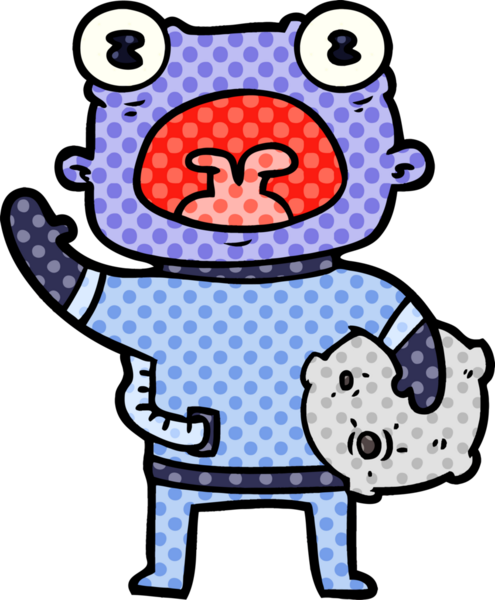 Bir insan tarafından çizilmiş garip uzaylı çizgi filmi.