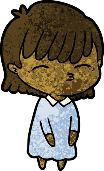 Bir insan tarafından çizilmiş karikatür kadın.