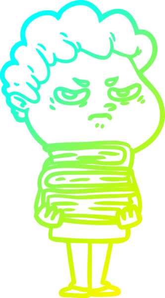 Bir insan tarafından çizilmiş kızgın bir adamın soğuk çizgi çizimi.