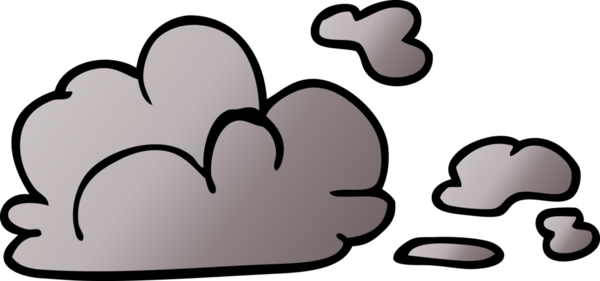 Bir insan tarafından çizilmiş karalama fırtına bulutu.